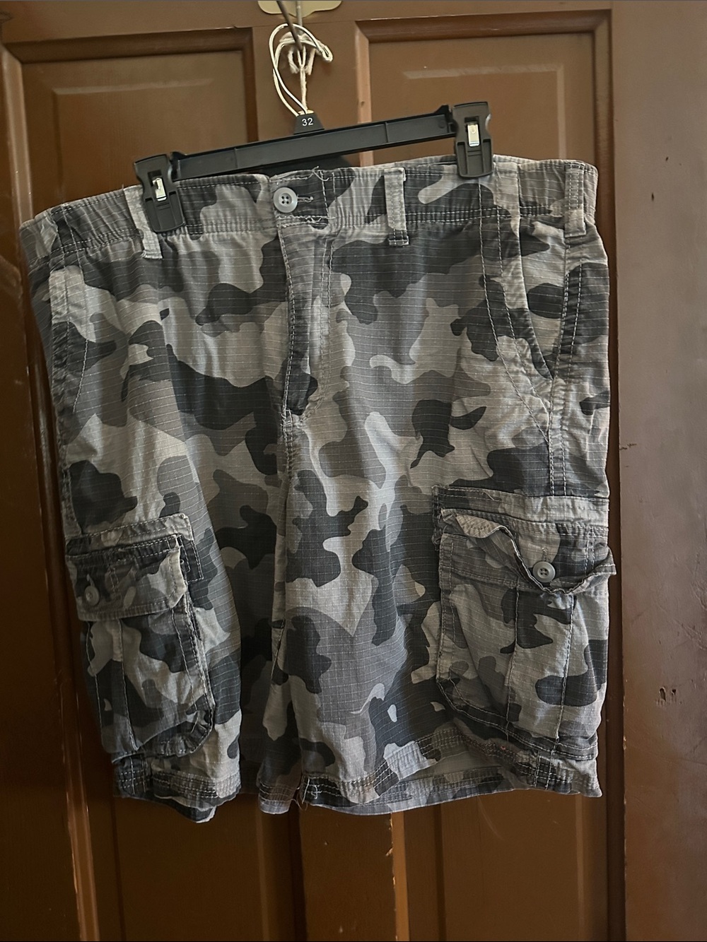 urban pipeline Gray Camouflage Cargo Shorts